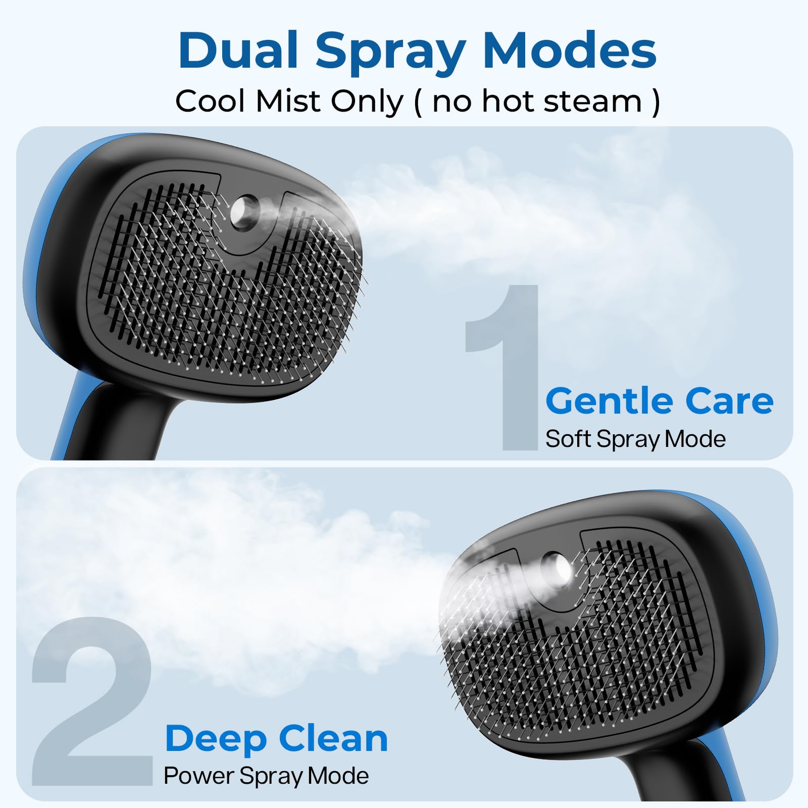 Pecute brosse vapeur chat brins inox fins pour retirer les poils en douceur