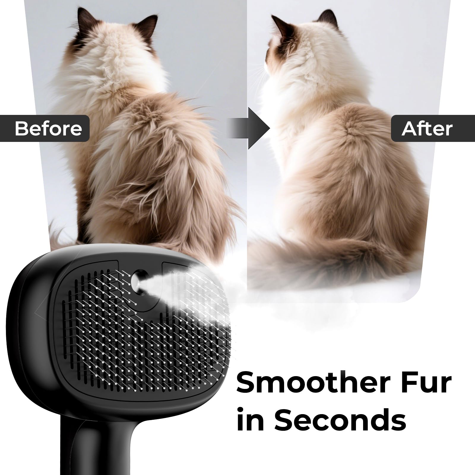 Pecute brosse vapeur chat chargement USB-C pratique et universel
