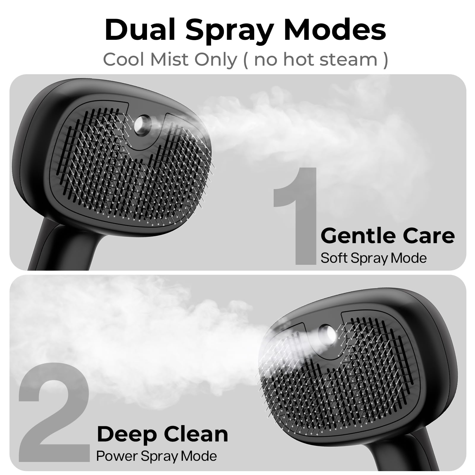 Pecute brosse vapeur chat mode doux pour soins quotidiens