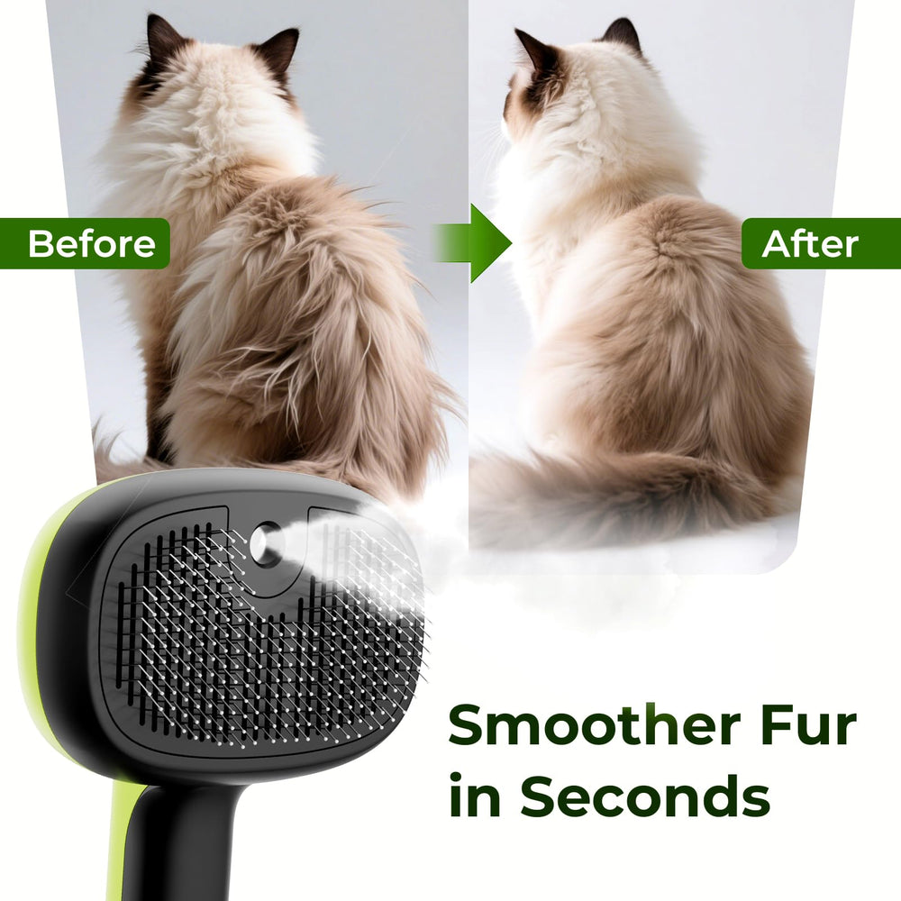 Pecute brosse vapeur capture poils et saletés sans gêner le chien ou le chat.