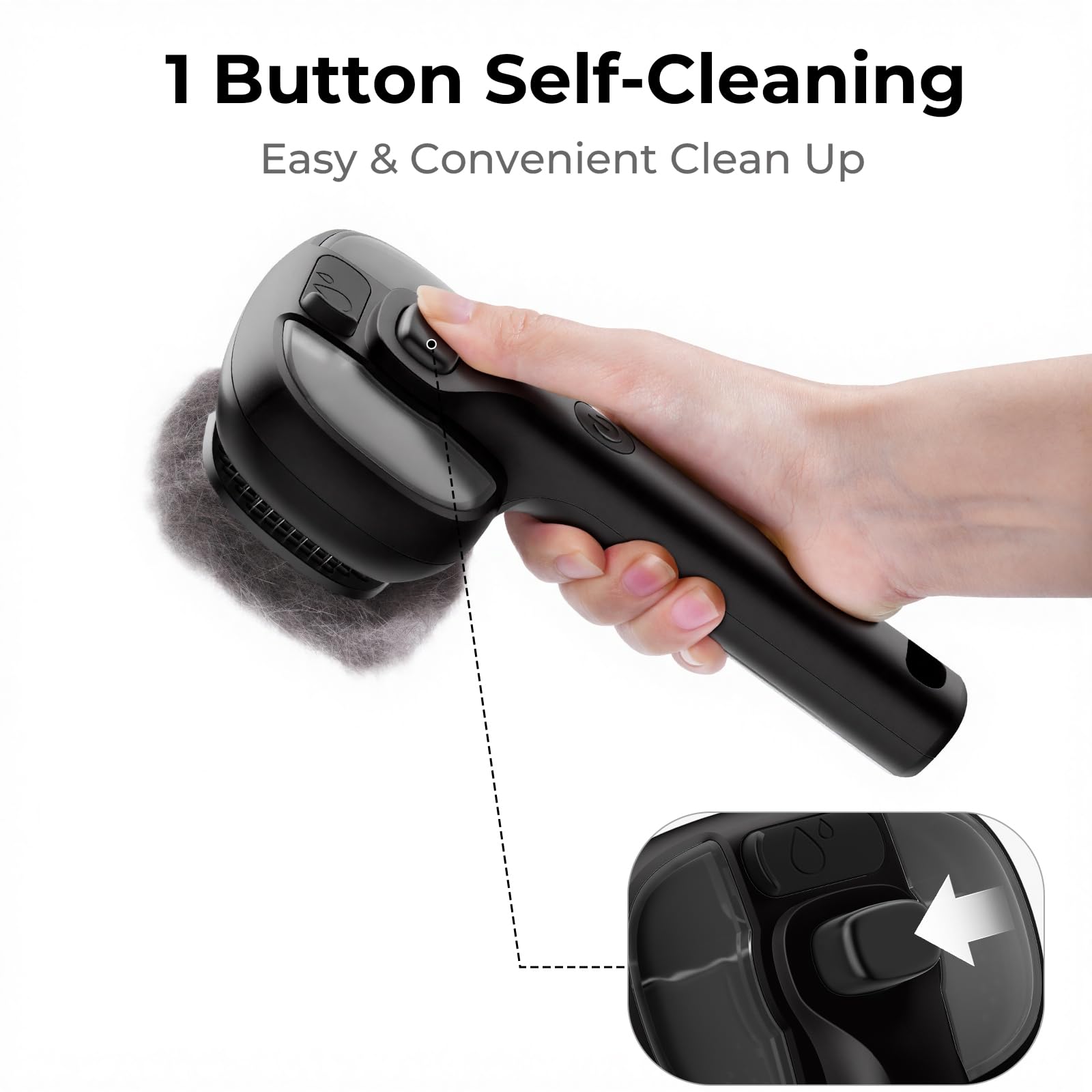Pecute brosse vapeur chat réservoir transparent grande capacité