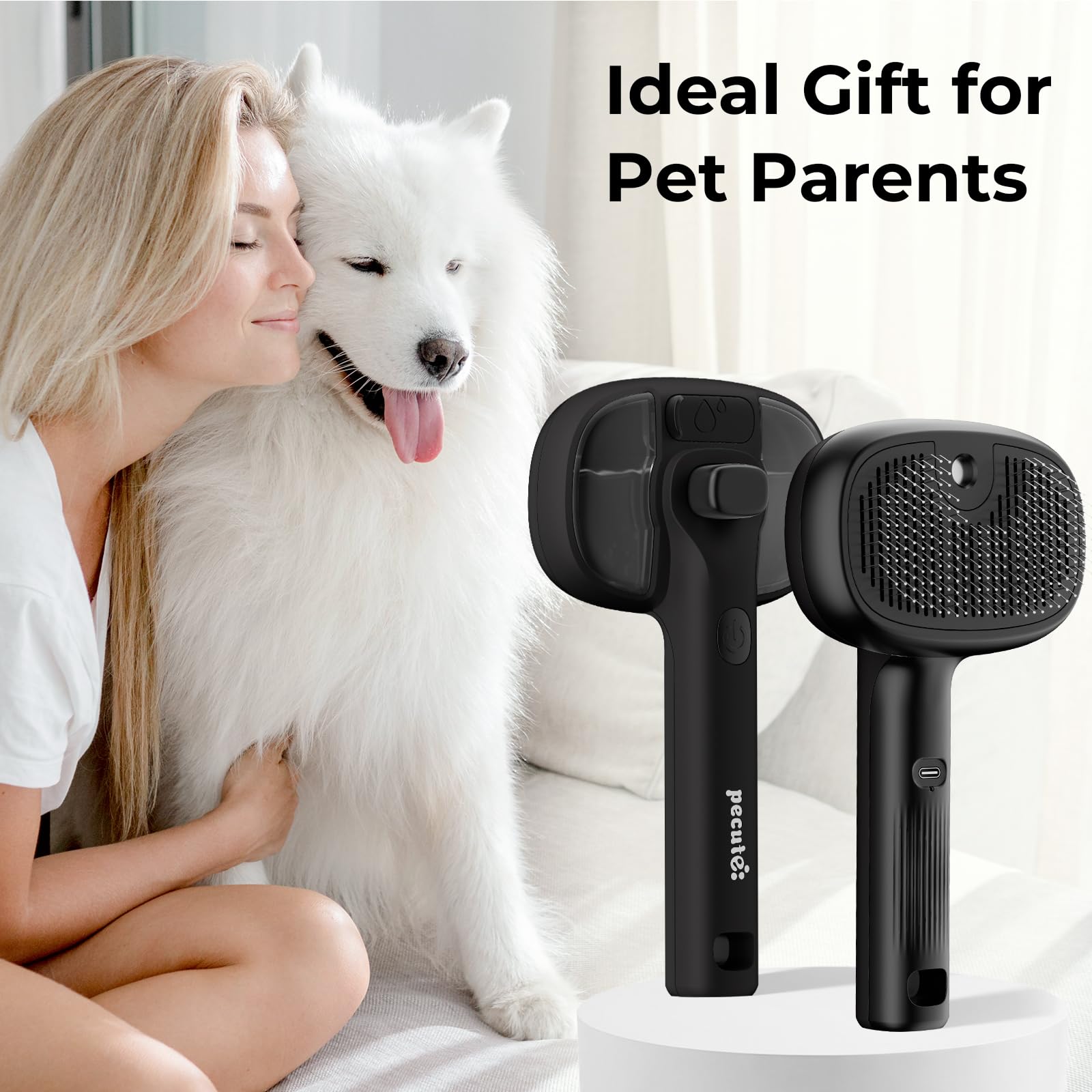 Pecute brosse vapeur chat idéale en voyage et toilettage à domicile