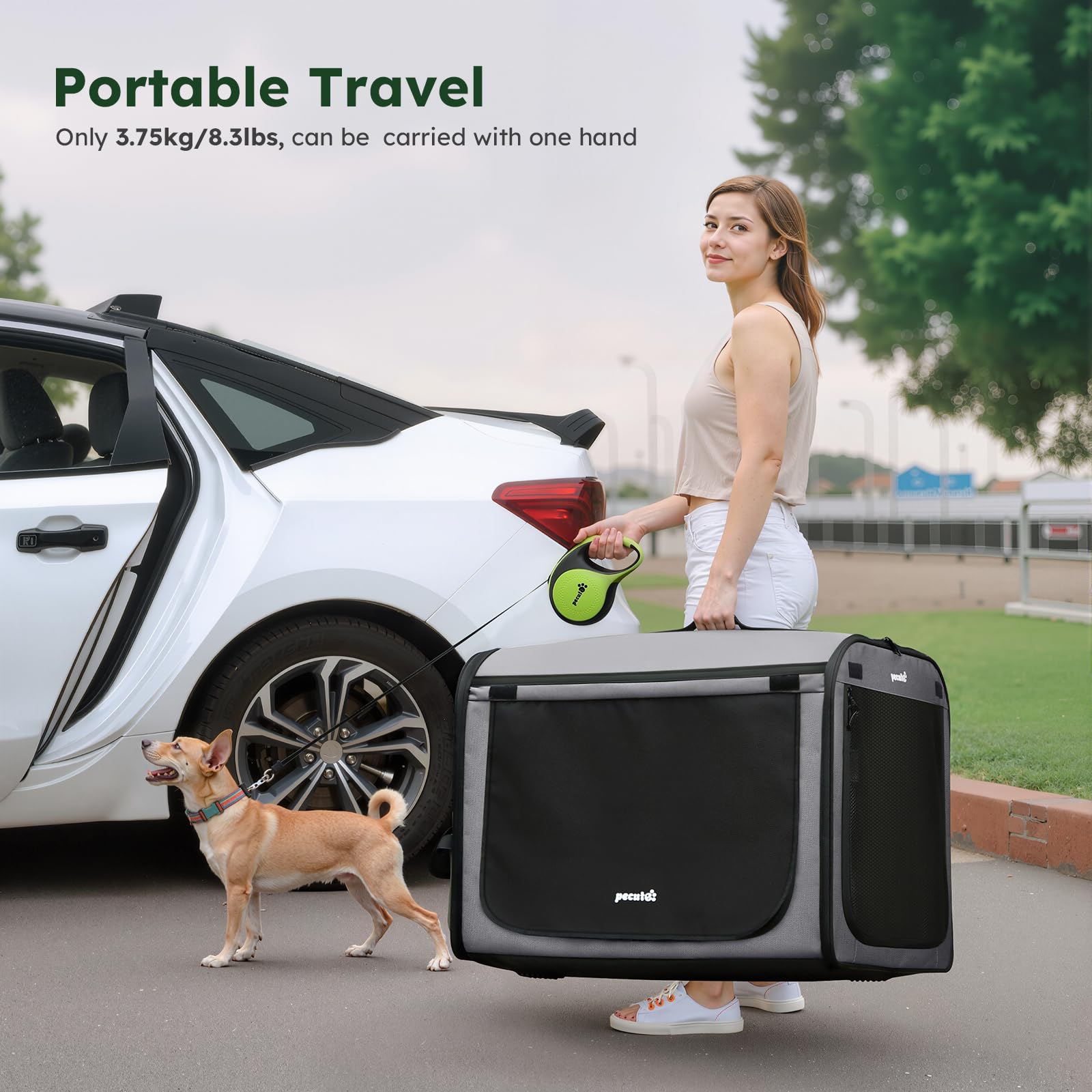 Pecute Carriere Chien Grand - cadre en acier leger pour transport stable