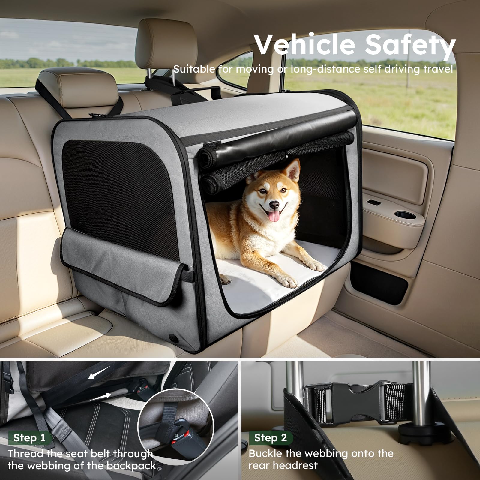 Pecute Carriere Chien Grand - dimensions 68,5 cm pour espace confortable