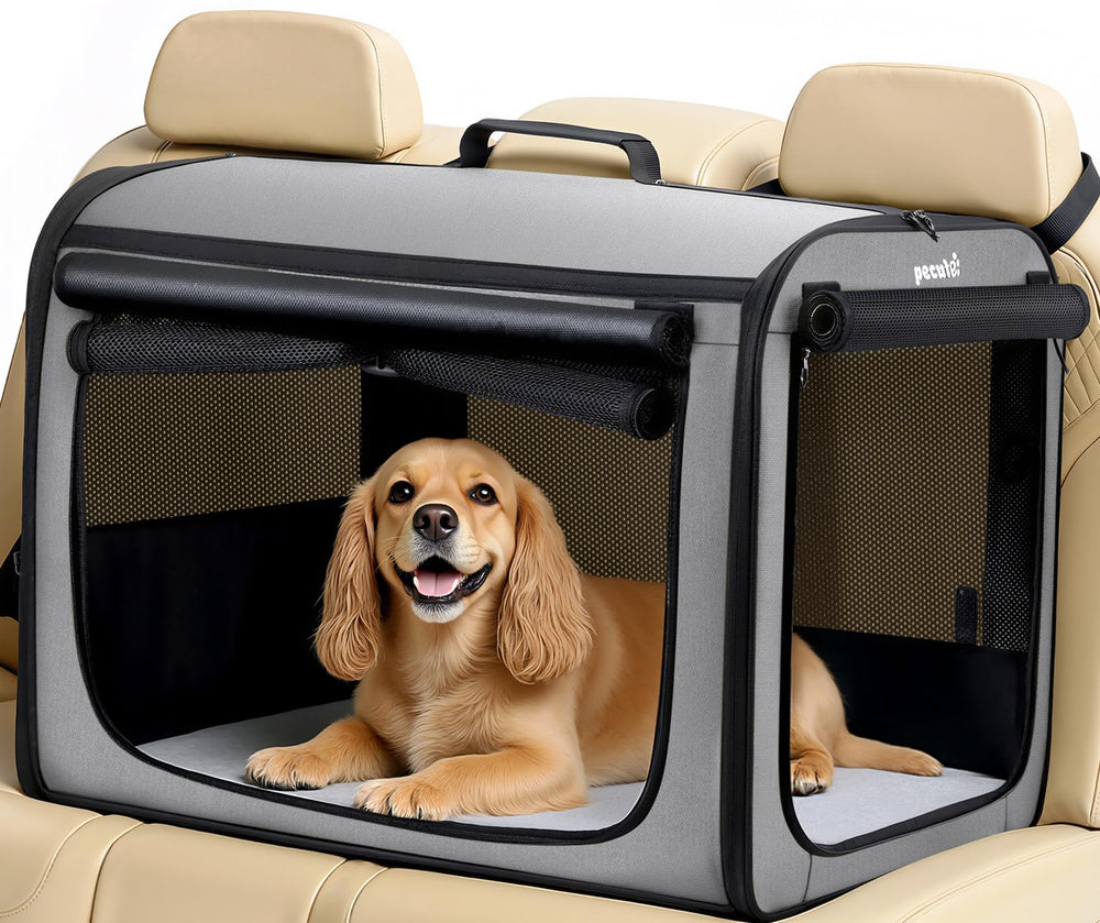 Pecute Carriere Chien Grand - vue exterieur, cadre robuste pour trajet en voiture