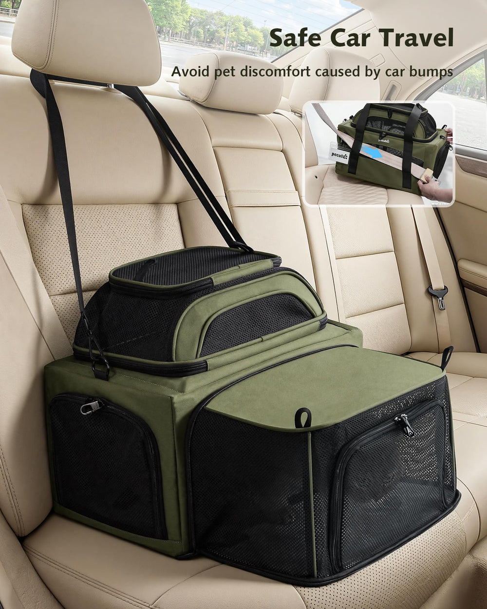 Pecute transporteur poche de rangement pratique pour accessoires.