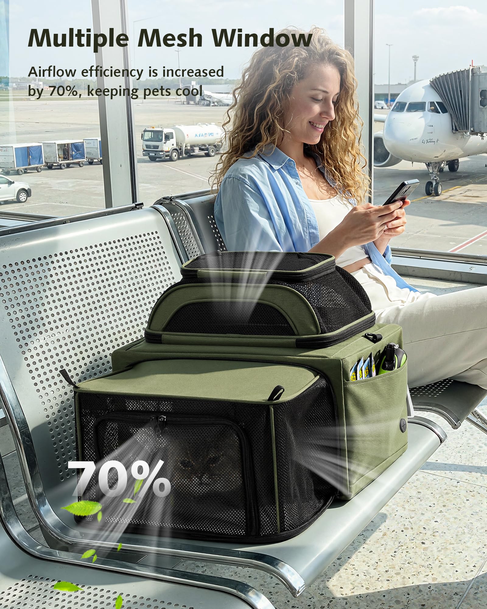 Pecute transporteur tapis pipi réutilisable et imperméable.