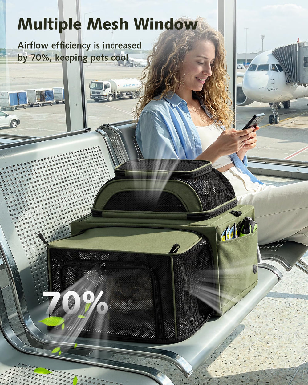 Pecute transporteur tapis pipi réutilisable et imperméable.