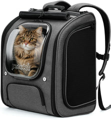 Pecute chat-bulle-sac-a-dos-xl : vue avant offrant une protection et du confort pour le chat en déplacement