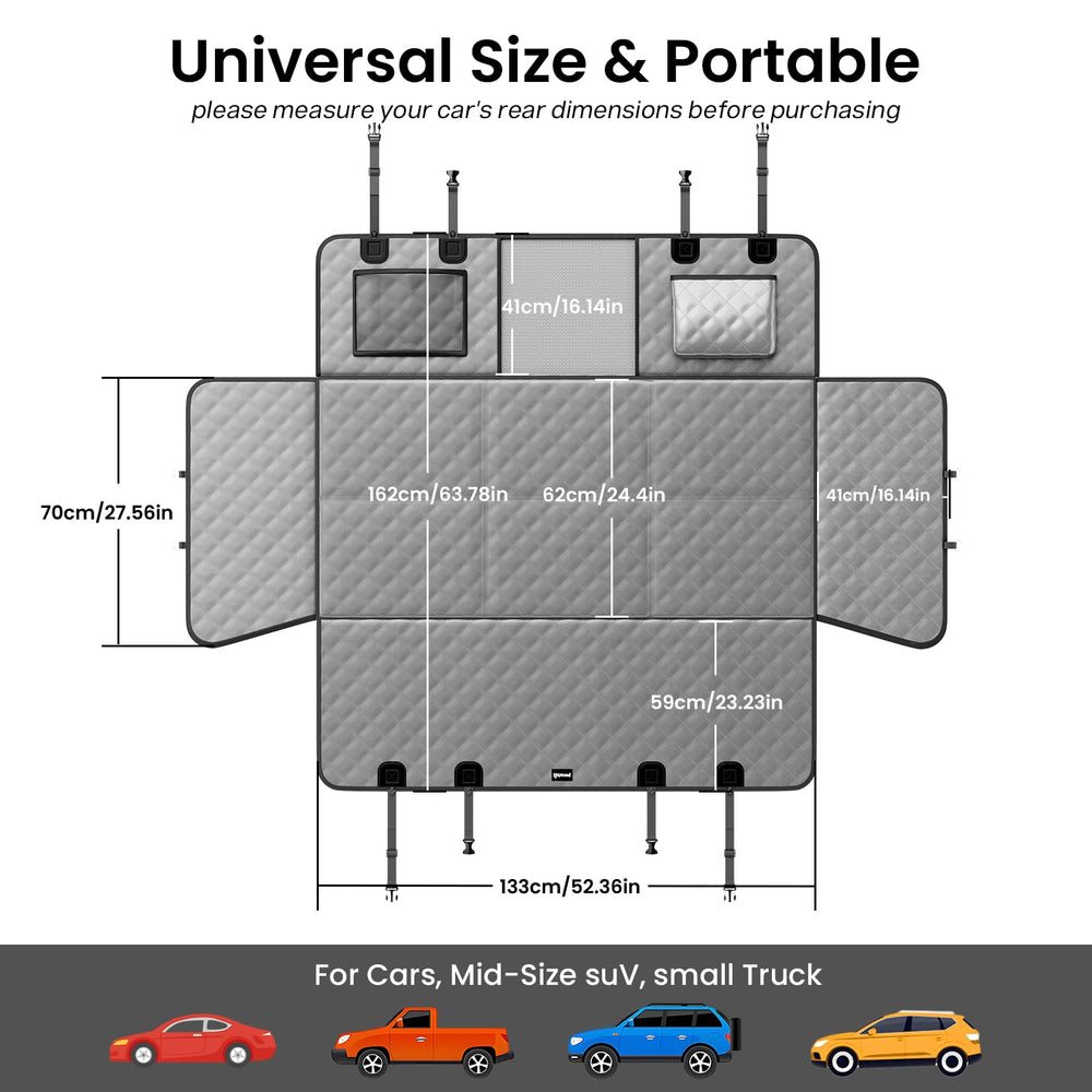 Compatibilité Pecute avec voitures, SUV et petits camions, usage universel.