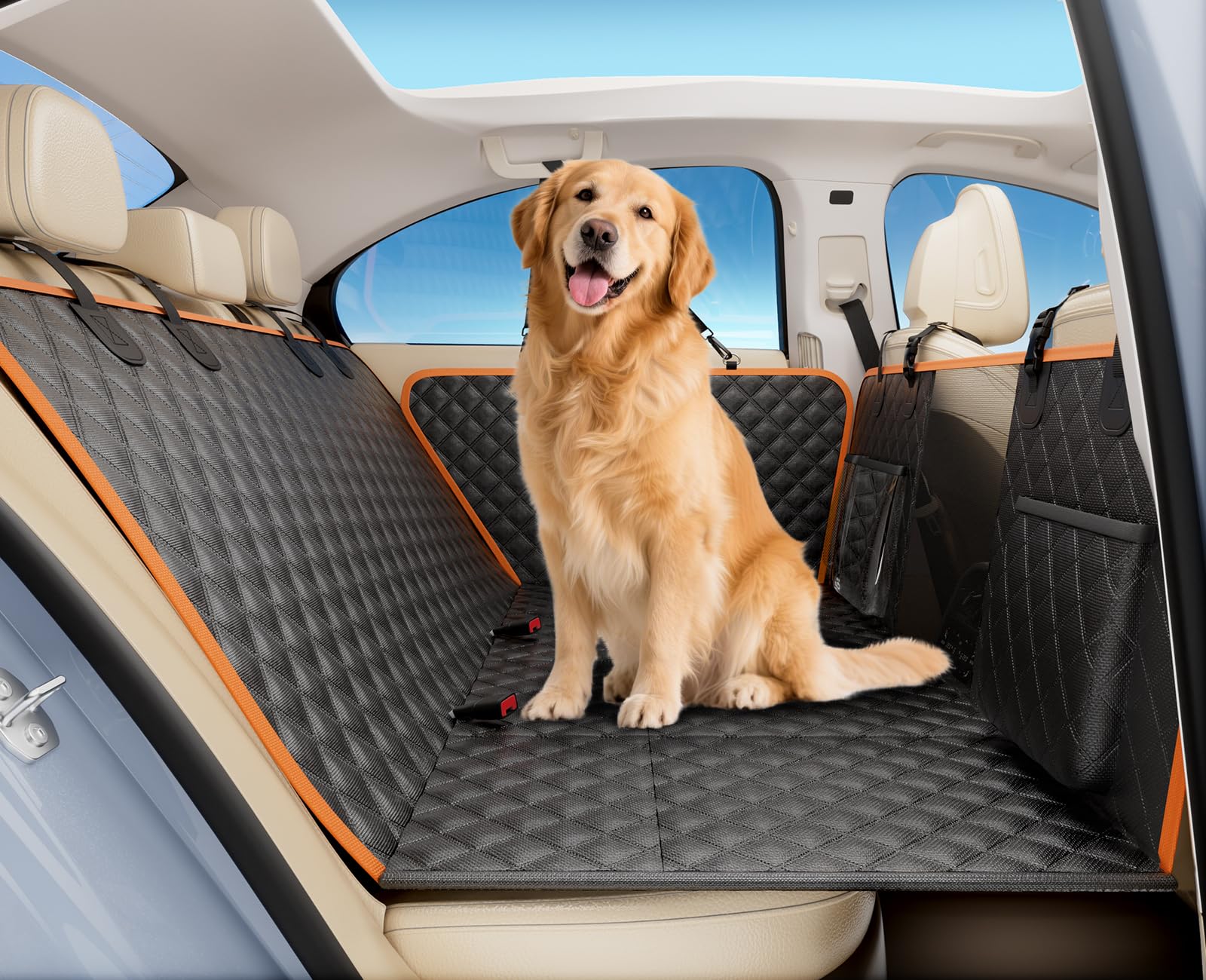 Pecute - Couverture siège arrière, protège votre véhicule et offre confort à votre chien.