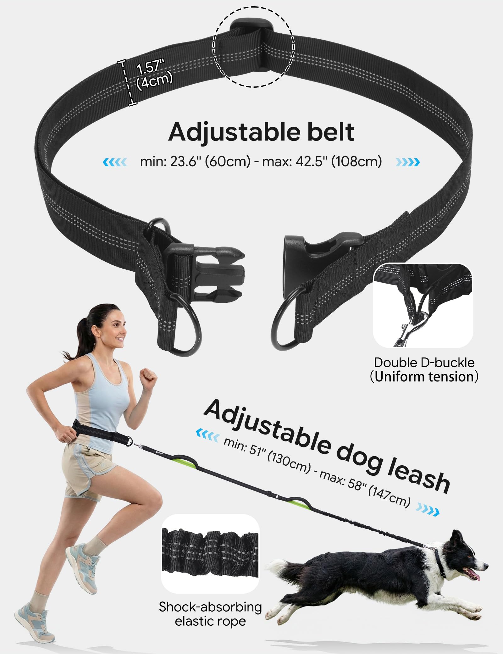 Finition anti-glisse de la ceinture Pecute en toutes situations.