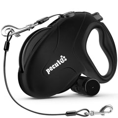 Laisse Pecute 32ft avec porte-sacs, pratique pour les promenades.