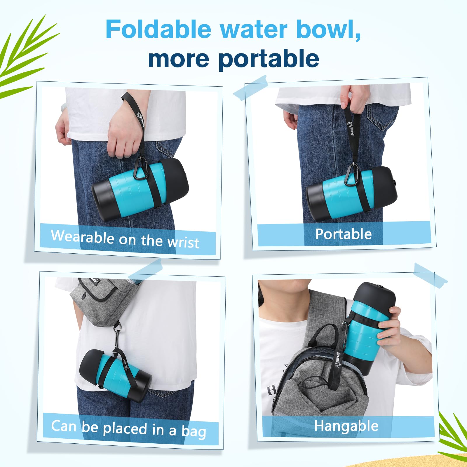 Mousqueton attachable sur le sac à dos.