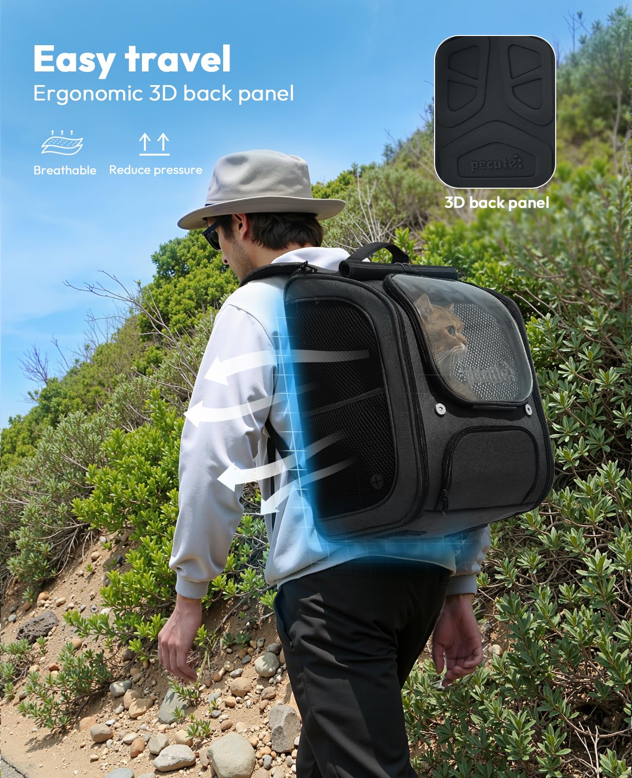 Pecute poches avant et latérales pour les essentiels lors des sorties