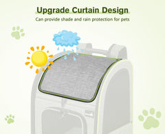 Pecute porte-chat extensible arrière, confort et sécurité lors du transport.