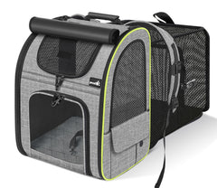 Pecute porte-chat extensible avant, pratique et sûr.