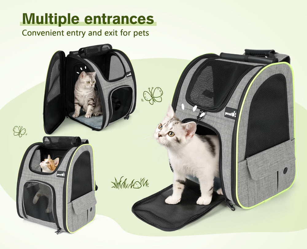 Pecute porte-chat extensible poches de rangement utiles pour accessoires.