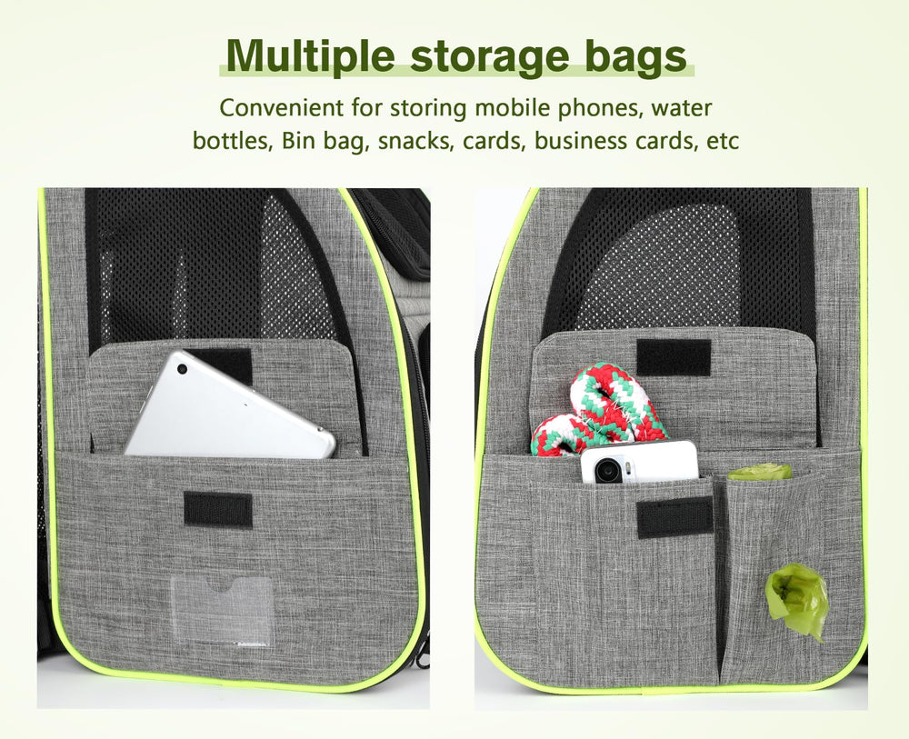 Pecute porte-chat extensible rembourrage intérieur doux pour le confort.