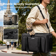 Pecute porte-chat harnais intérieur pour sécurité lors des trajets.