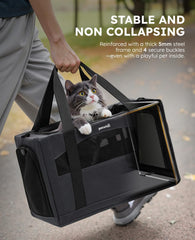 Pecute porte-chat partition anxiété cachée intérieure offrant un refuge discret.
