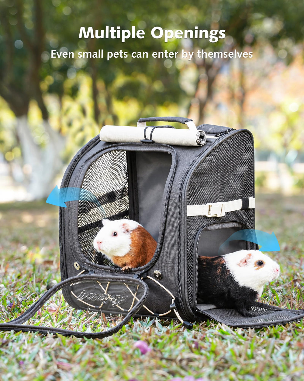 Pecute porteur, ouvertures multiples pour accès rapide.