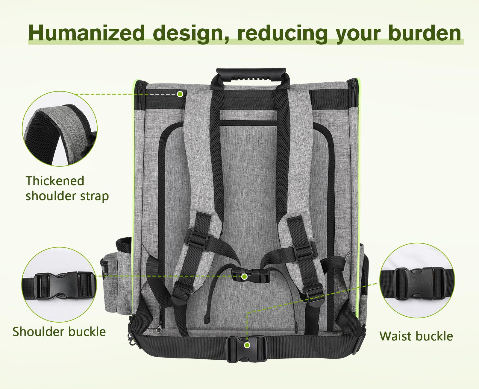 Pecute sac à dos avec fermeture à glissière verrouillable pour la sécurité.