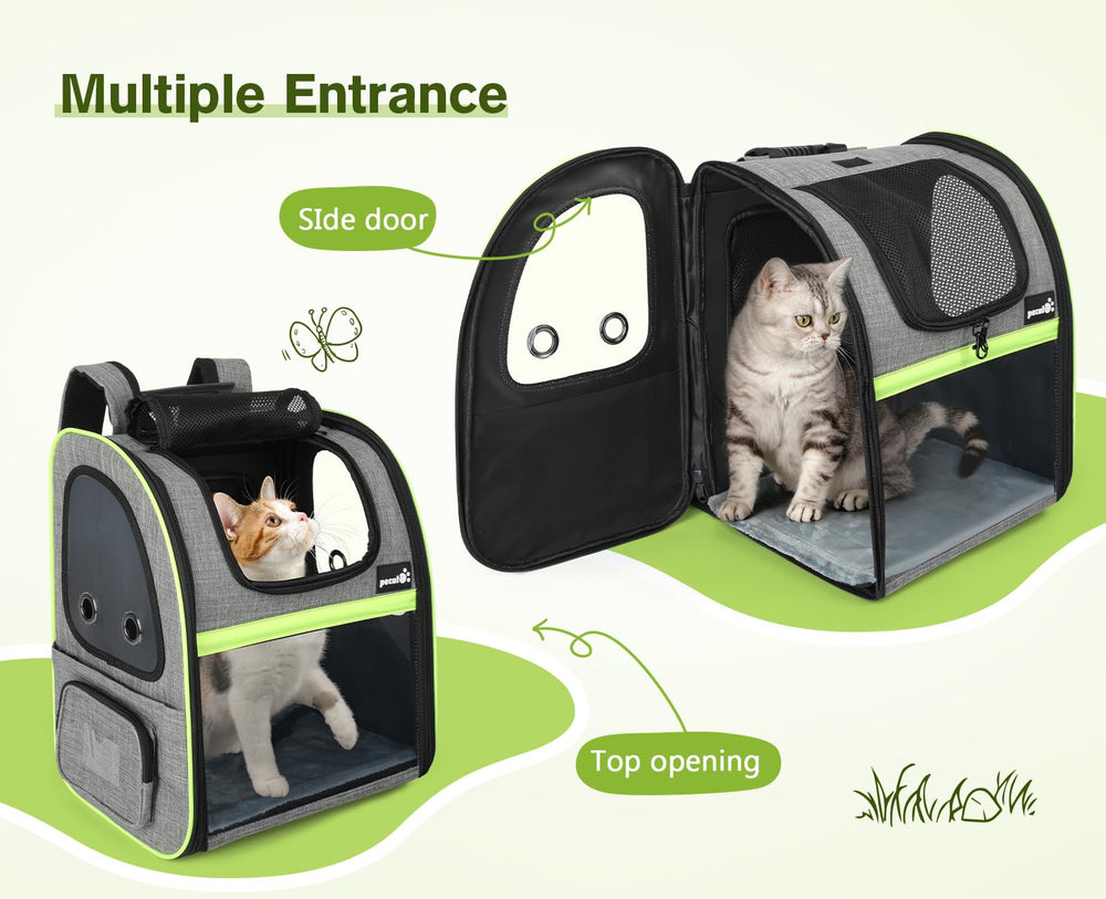 Pecute sac à dos animaux poches latérales pour gourde et accessoires.