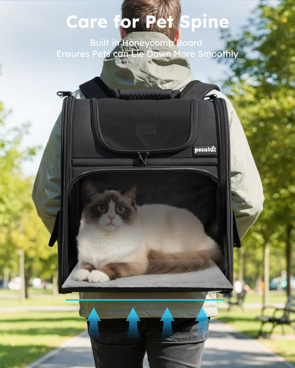 Pecute sac à dos chat mains libres idéal pour voyages et randonnées.