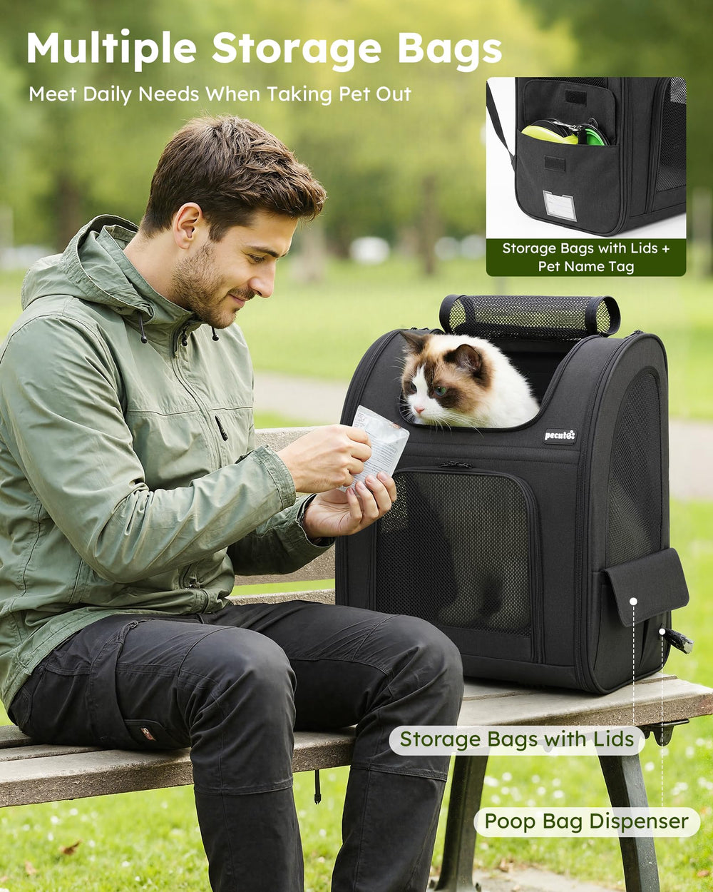 Pecute sac à dos chat nettoyage facile et entretien rapide.