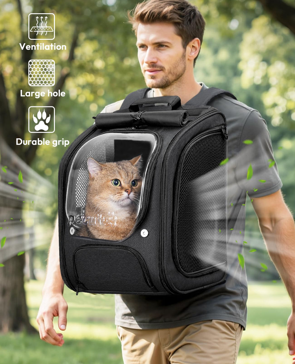 Pecute sac à dos chat ombre UV protège le compagnon lors des sorties