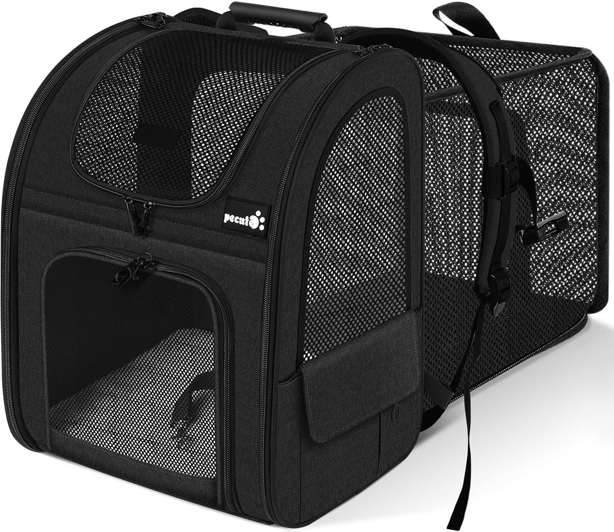 Pecute sac dos chat-agrandissement: espace supplémentaire pour le voyage.