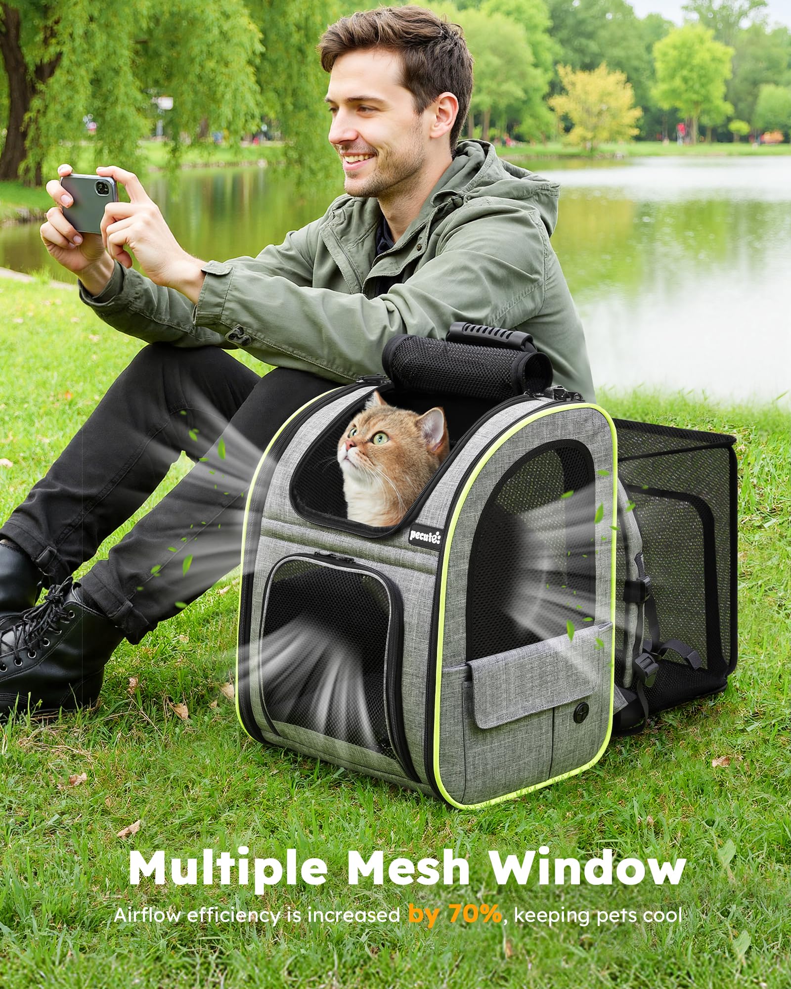 Pecute sac-dos-chat coussin amovible offre un endroit moelleux.