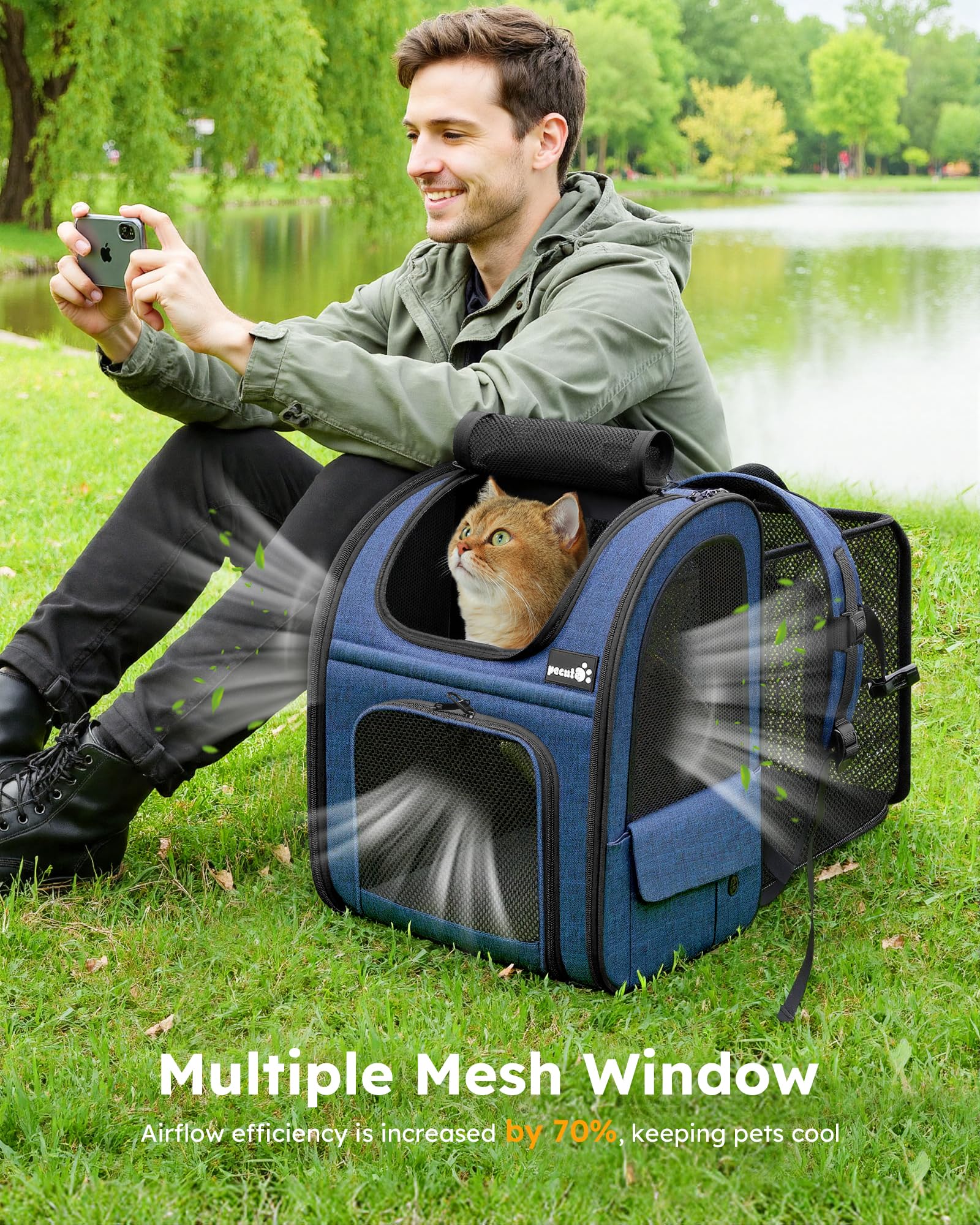Pecute : coussin intérieur amovible et lavable pour le confort.