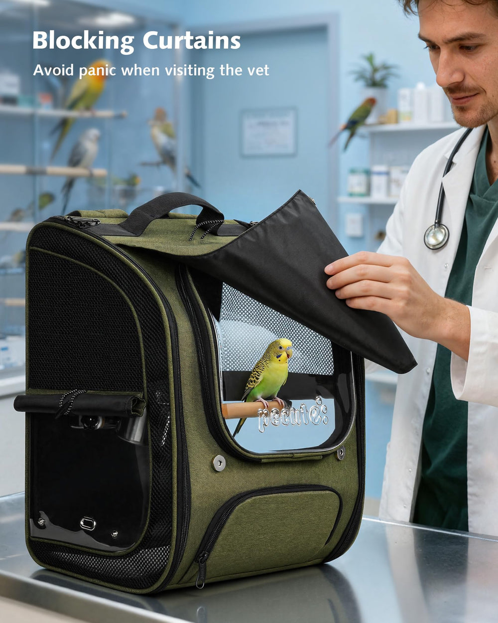 Pecute sac dos oiseaux fermeture sécurisée empêche l’évasion