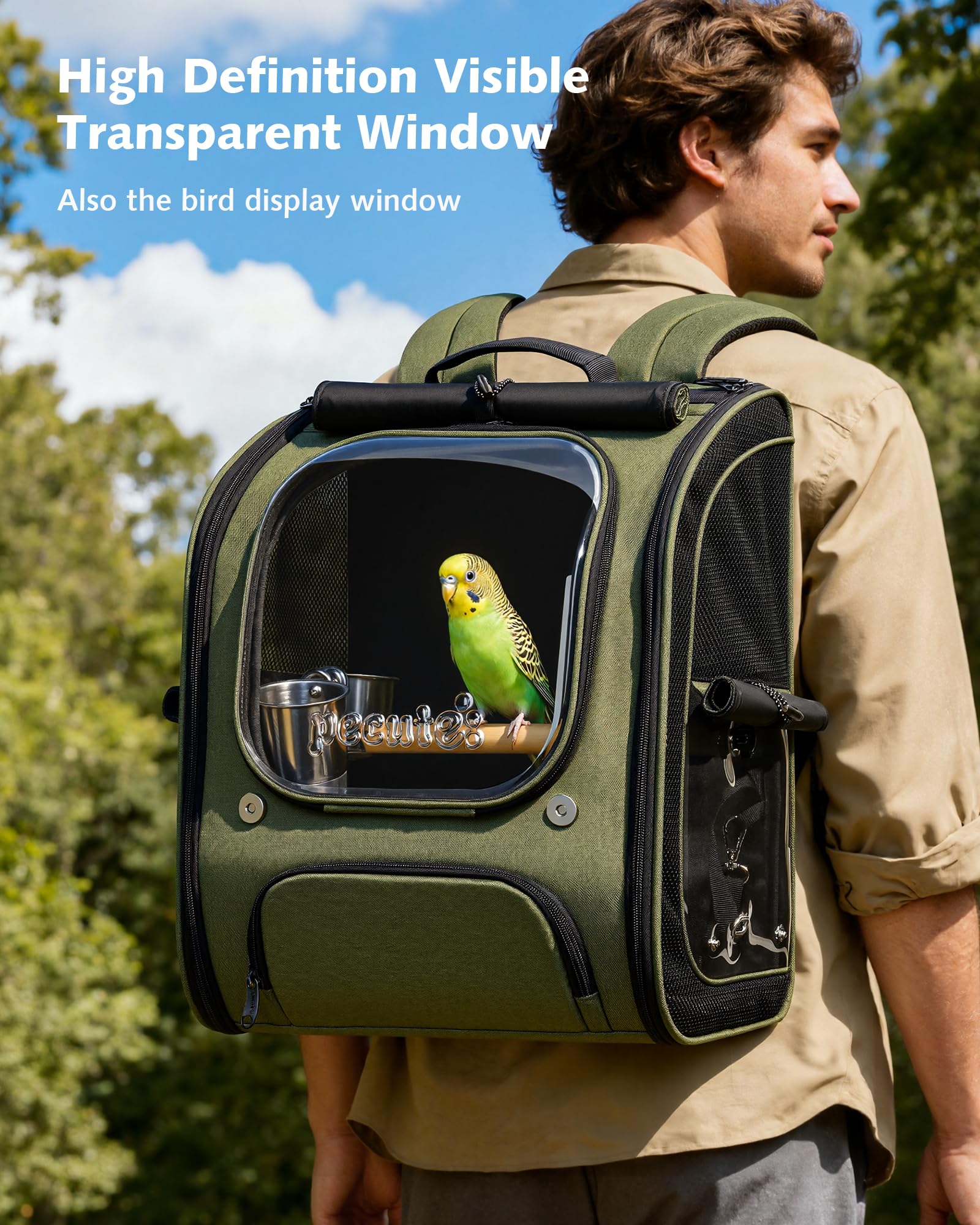 Pecute sac dos oiseaux maillage nylon respirant assure ventilation