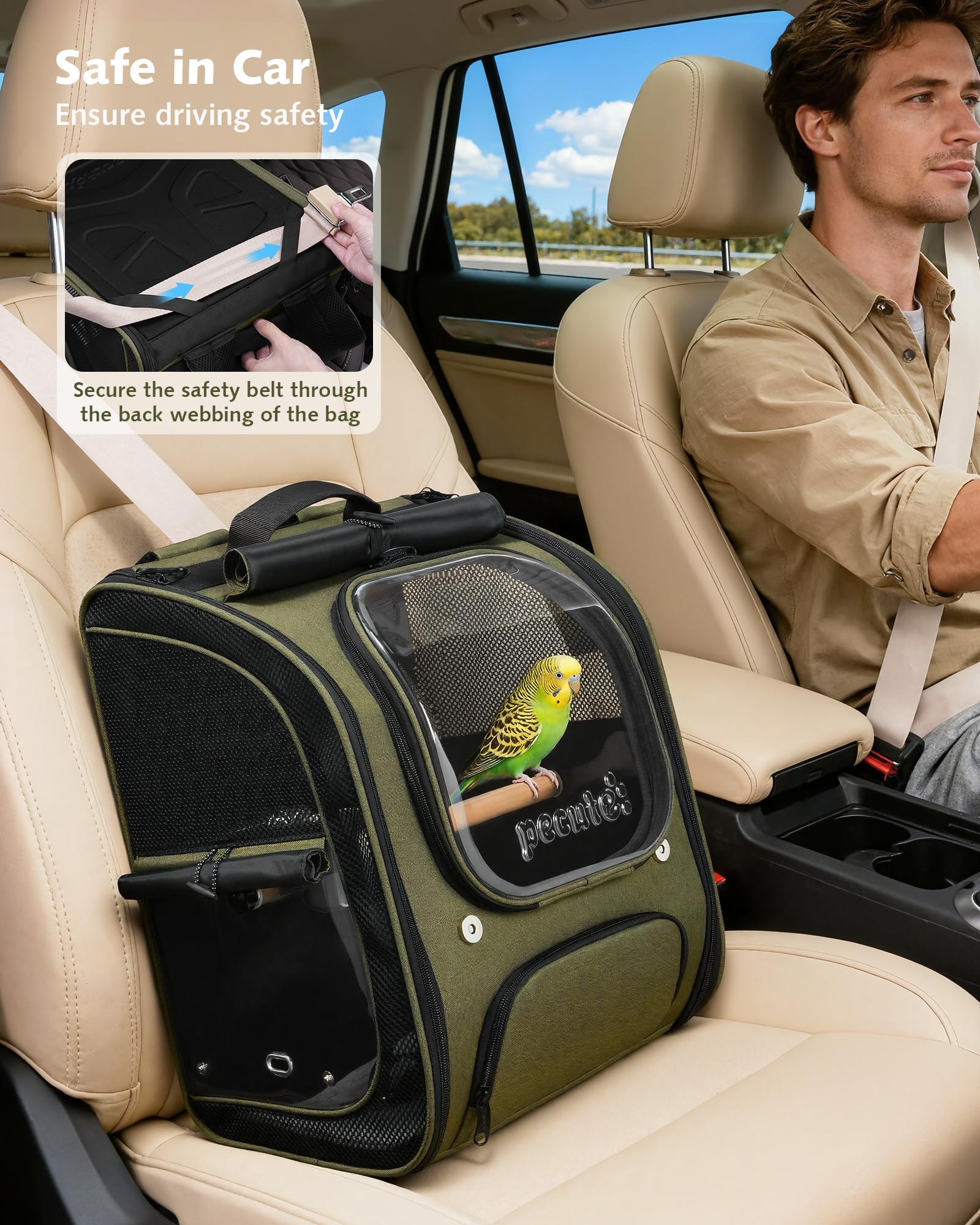 Pecute sac dos oiseaux pliable et compact pour rangement facile