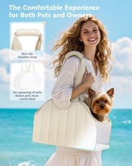 Pecute sac porte-chat poches grandes, rangement pratique pour accessoires.