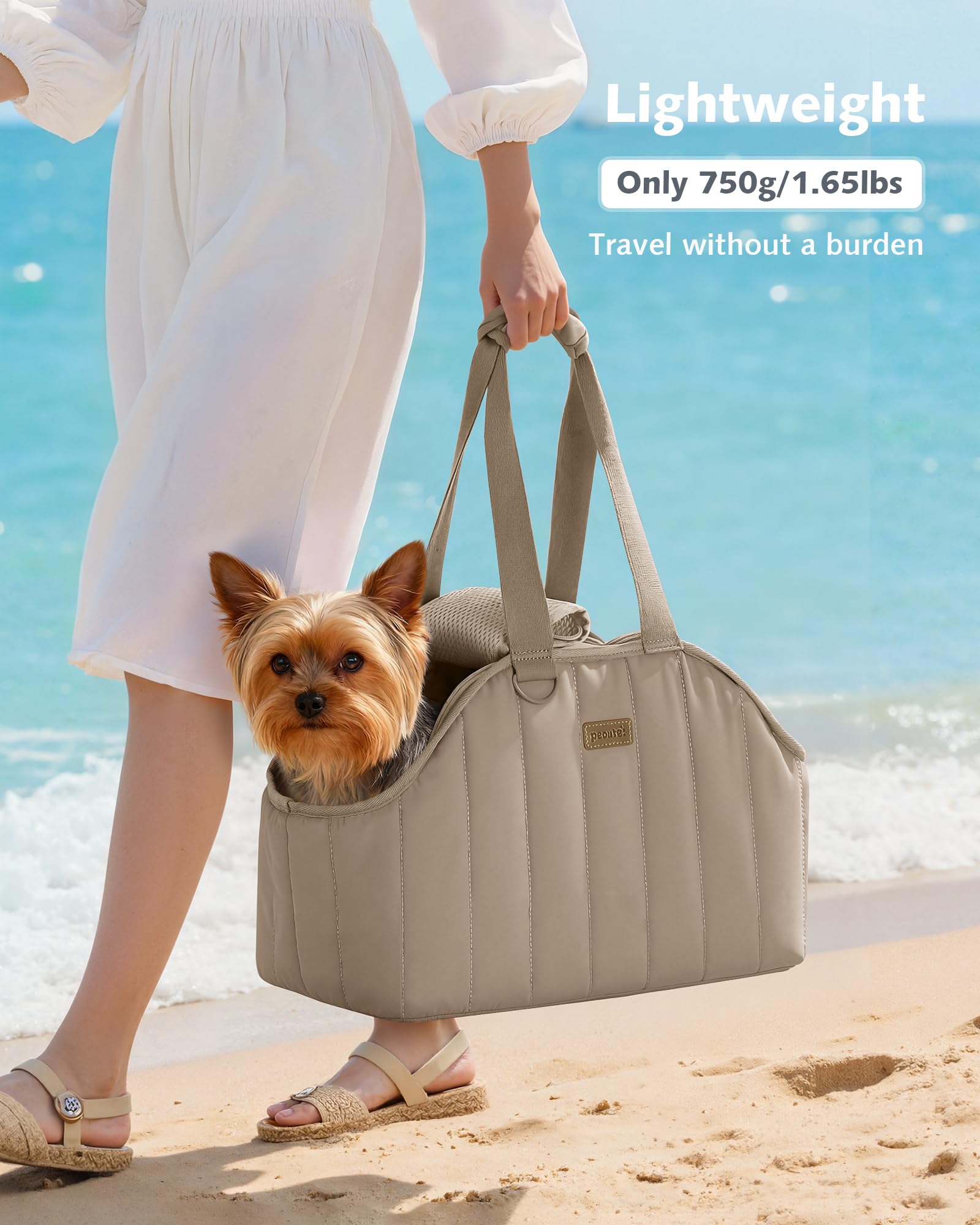 Pecute Sac-porteur-chien interieur-douillet: interieur moelleux pour le confort.