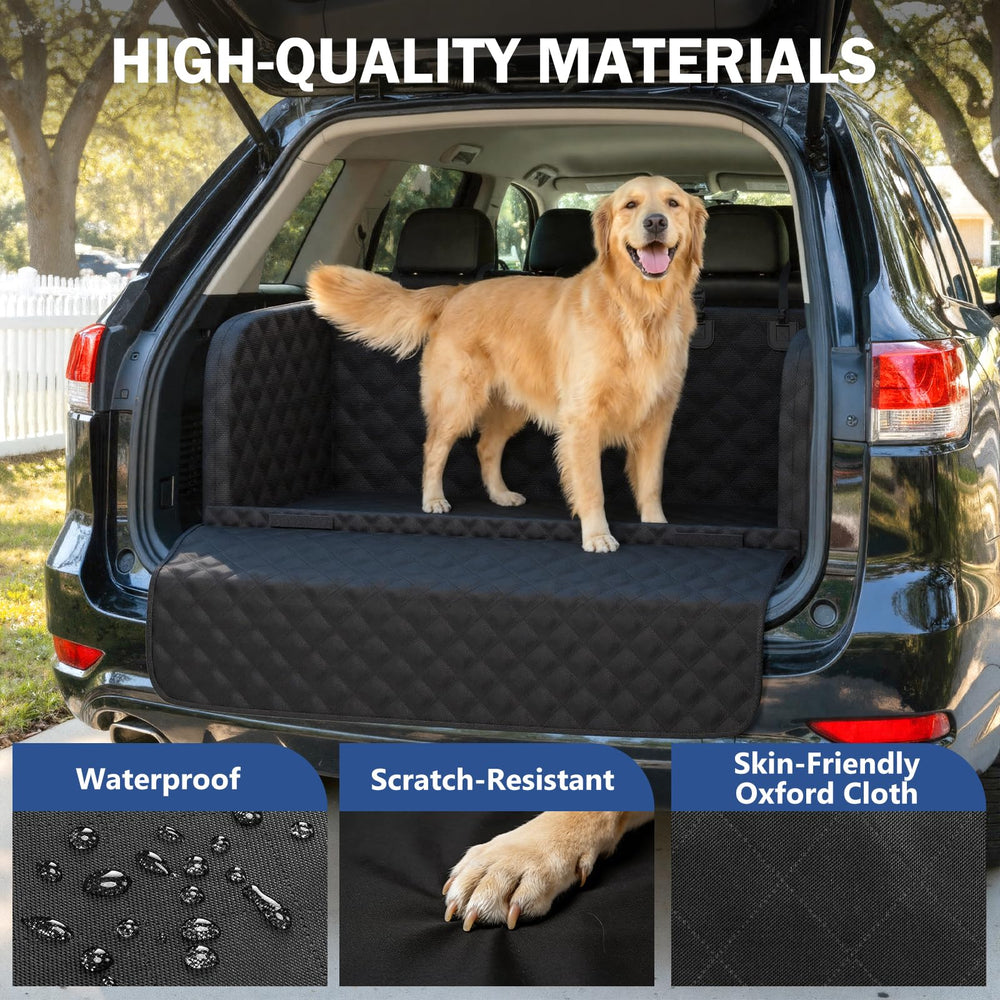 Pecute SUV Cargo Liner dos-antiderapant assure une tenue stable du chien et du chargement.