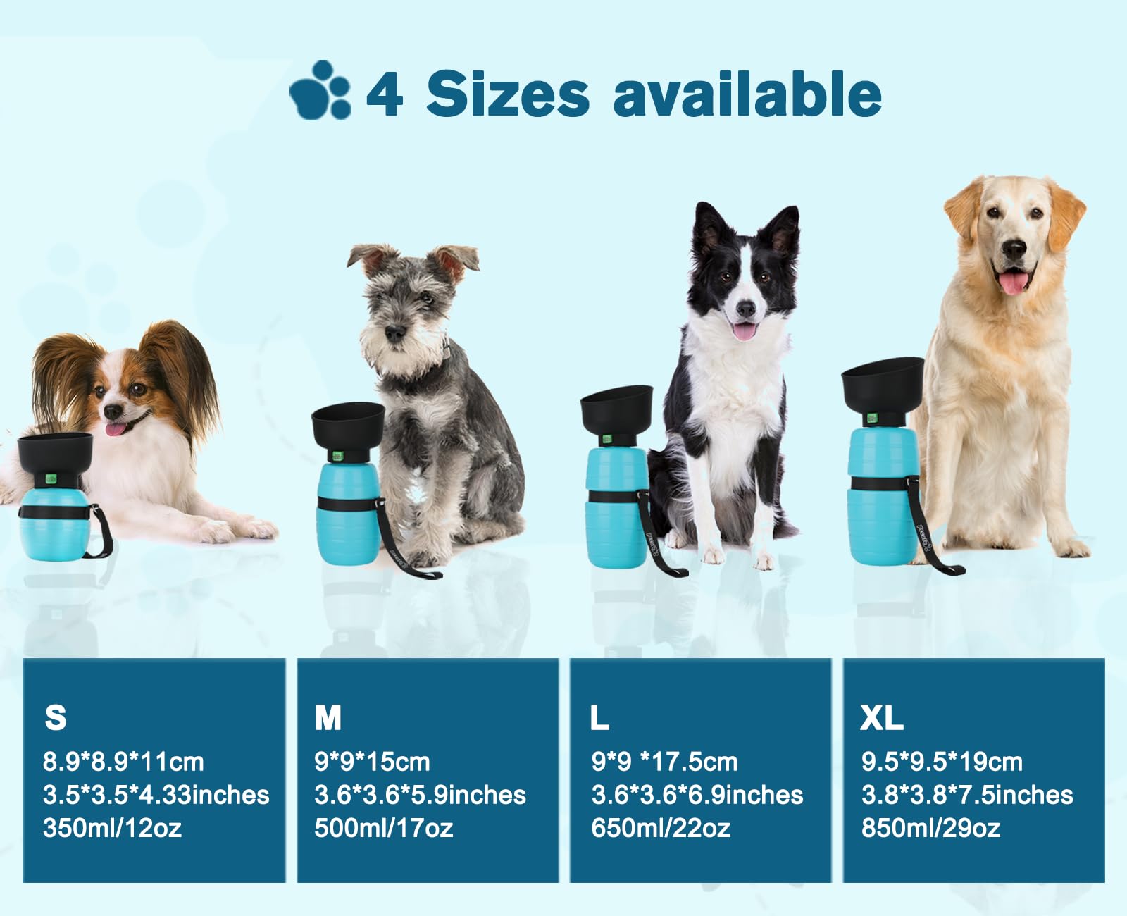 Pecute tailles S à XL pour tous les animaux.