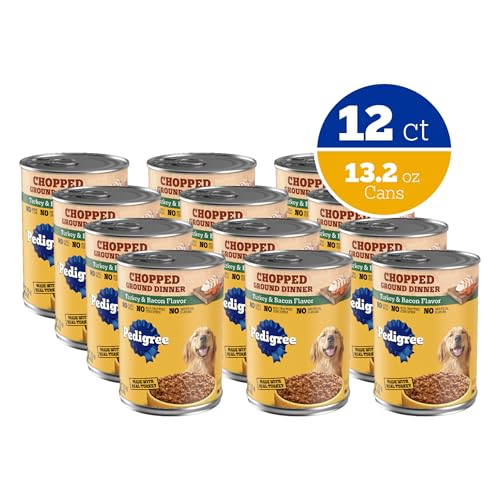 Pedigree Repas haché dinde-bacon: vue arrière de la boîte, informations nutritionnelles visibles