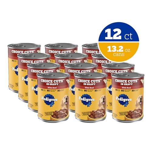 Pedigree Boeuf en sauce, morceaux tendres pour muscles et énergie.
