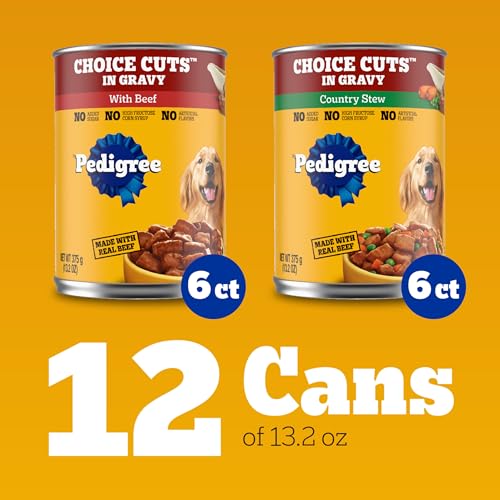 Pedigree boîtes humides pour chiens adultes — Morceaux dans sauce ragoût campagnard, saveur réconfortante.