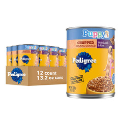 Pedigree chiotconserve agneau et riz, repas complet pour chiots, boîte de 374 g