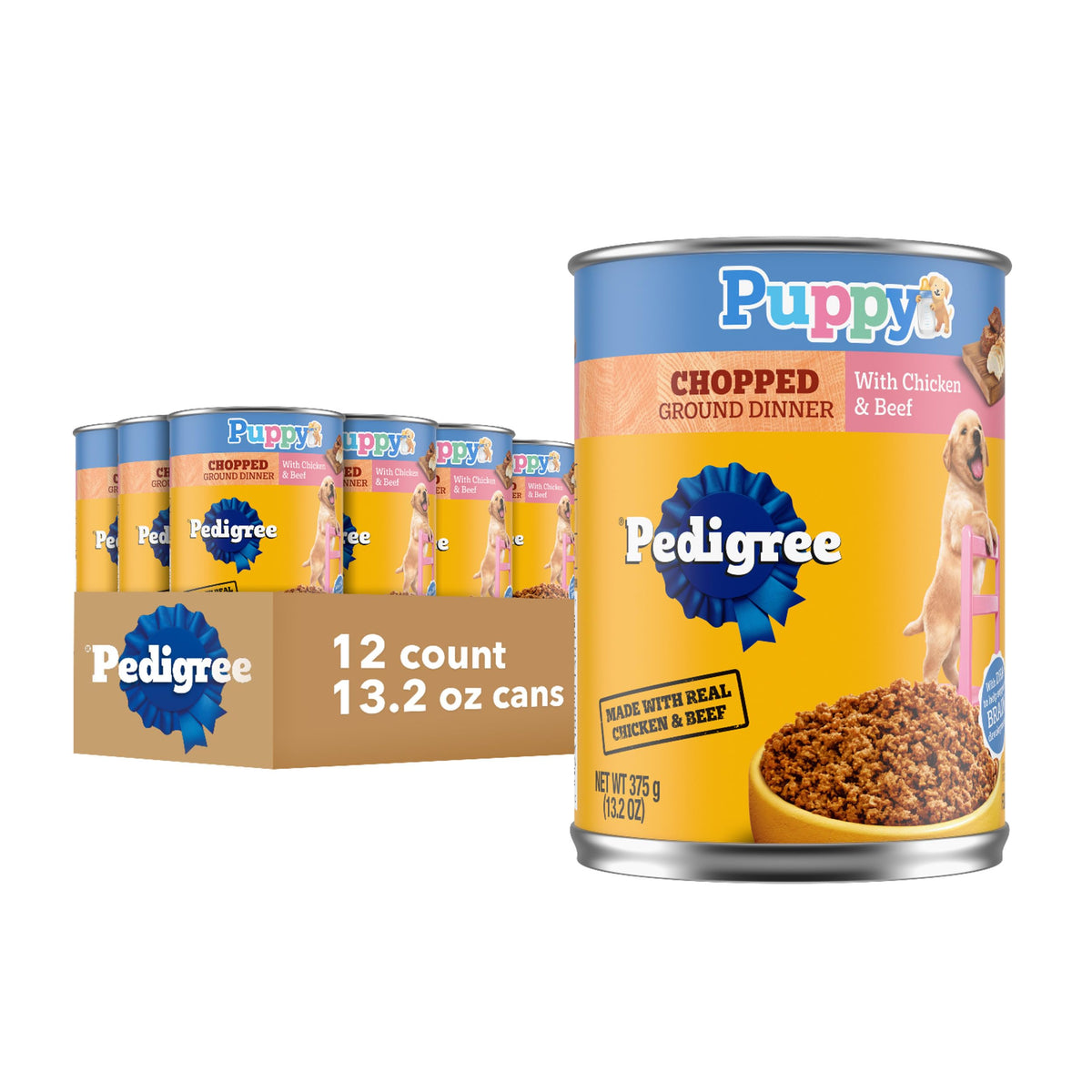 Pedigree Puppy Chopped Ground Dinner - boîte : repas pratique pour chiots.