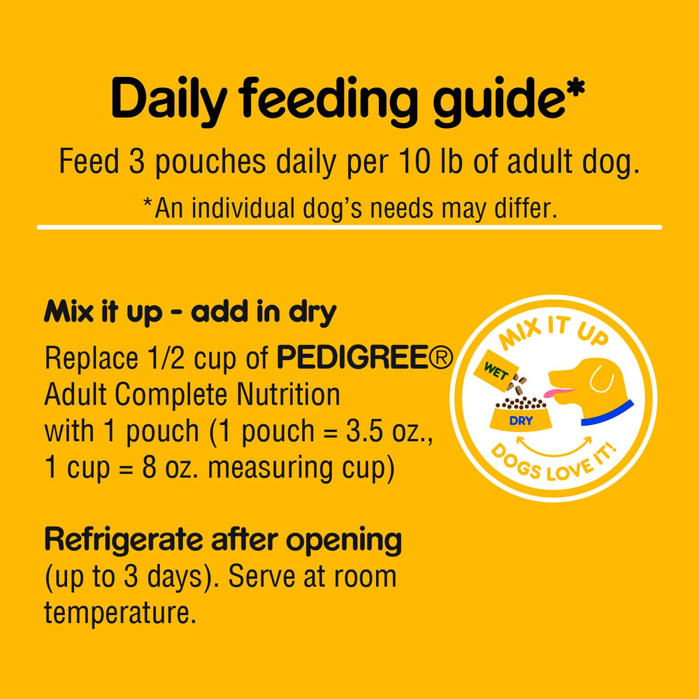 Pedigree Choice Cuts contient 36 vitamines, minéraux et acides aminés.
