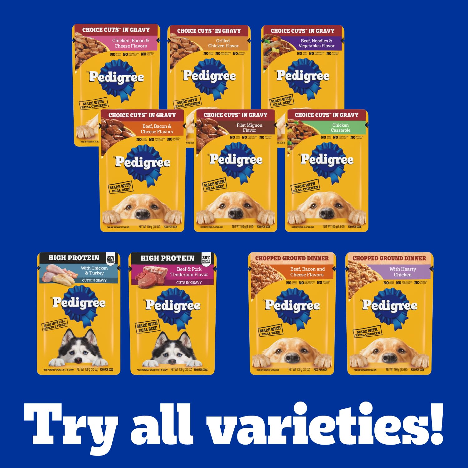 Pedigree Choice Cuts topper sans gâchis pour compléter les croquettes.