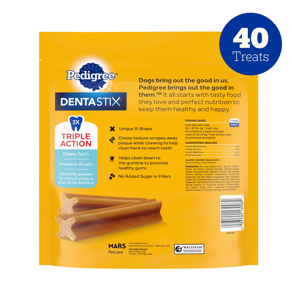 Dentastix Pedigree boîte pratique pour ranger facilement.