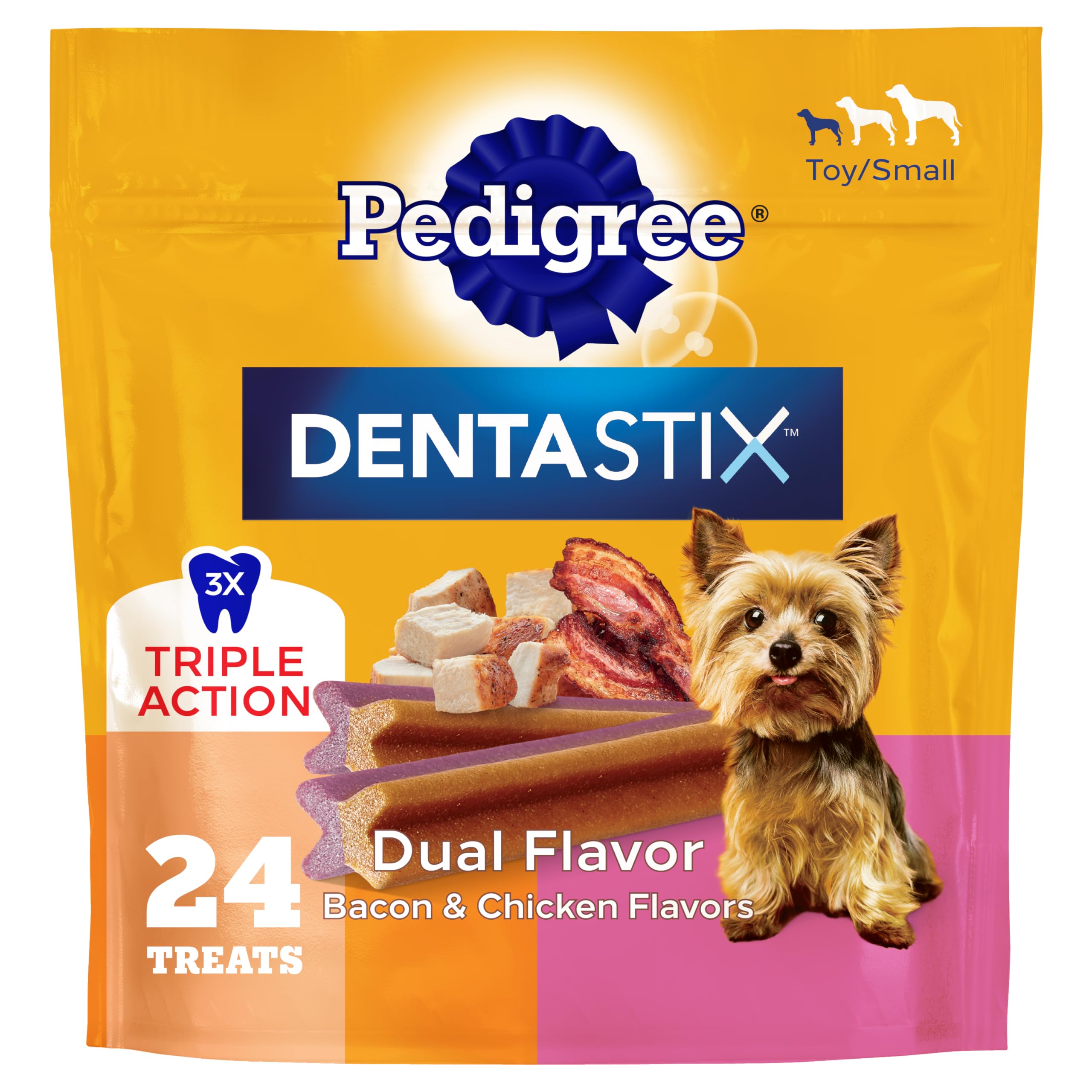 Dentastix Pedigree, formation X, nettoyage ciblé lors du rongement